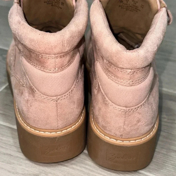 Zodiac Suede Hightop Pink Platform Sneakers Size 7.5M - Picture 3 of 9